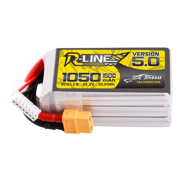 Аккумулятор Tattu R-Line 5.0 1050mAh 22.2V 6S 150C XT60 Plug