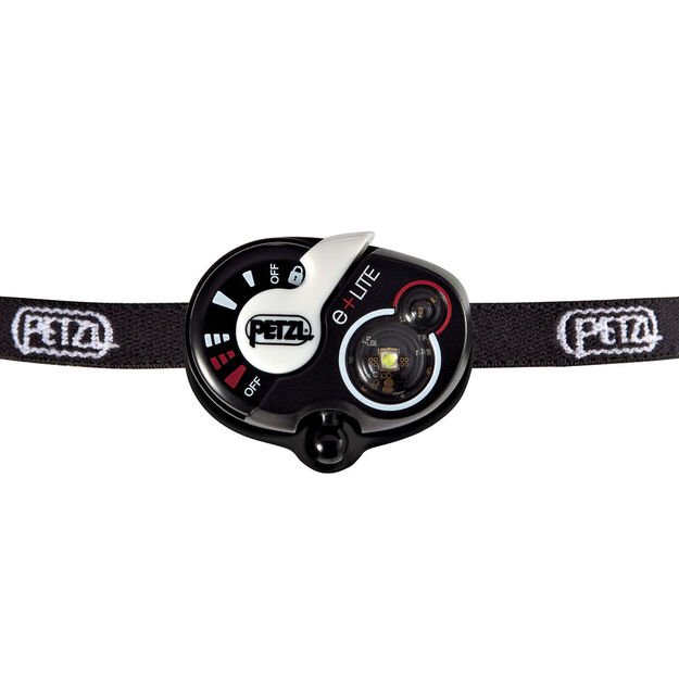 PETZL e+LITE žibintuvėlis ant galvos
