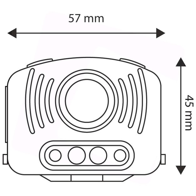 Žibintuvėlis ant galvos 3W su judesio davikliu, oranžinis