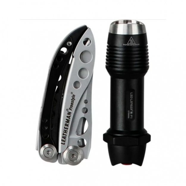 Ledlenser žibintuvėlio ir Leatherman peilio komplektas
