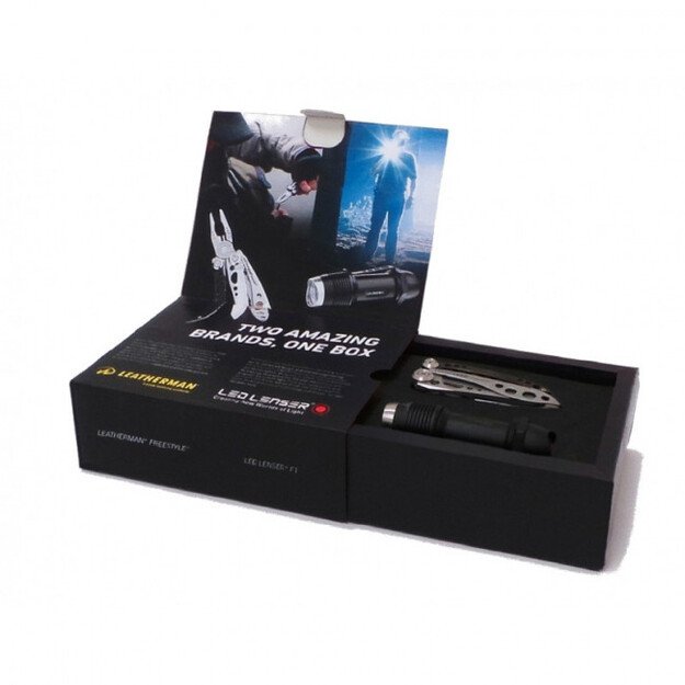 Ledlenser žibintuvėlio ir Leatherman peilio komplektas