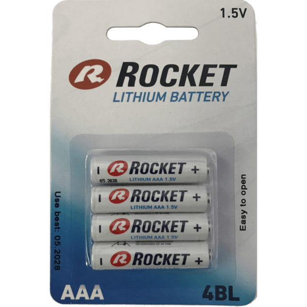 Литиевые батарейки ААА Rocket Lithium, 4 шт.