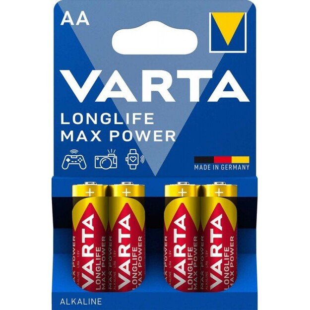 Varta Longlife Max Power AA elementai, 4 vnt.