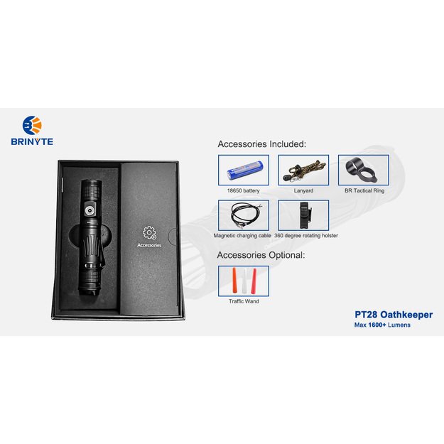 Brinyte PT28 Oathkeeper žibintuvėlis