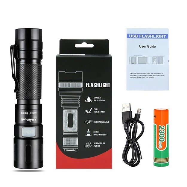 Supfire X60, USB, ZOOM, 550lm flashlight