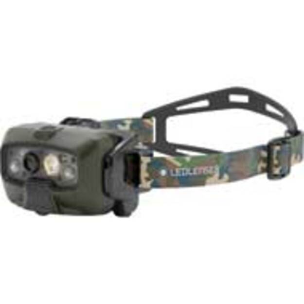 Ledlenser HF8R Core RGB camouflage žibintuvėlis ant galvos