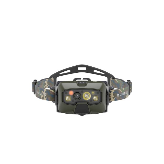 Ledlenser HF8R Core RGB camouflage žibintuvėlis ant galvos