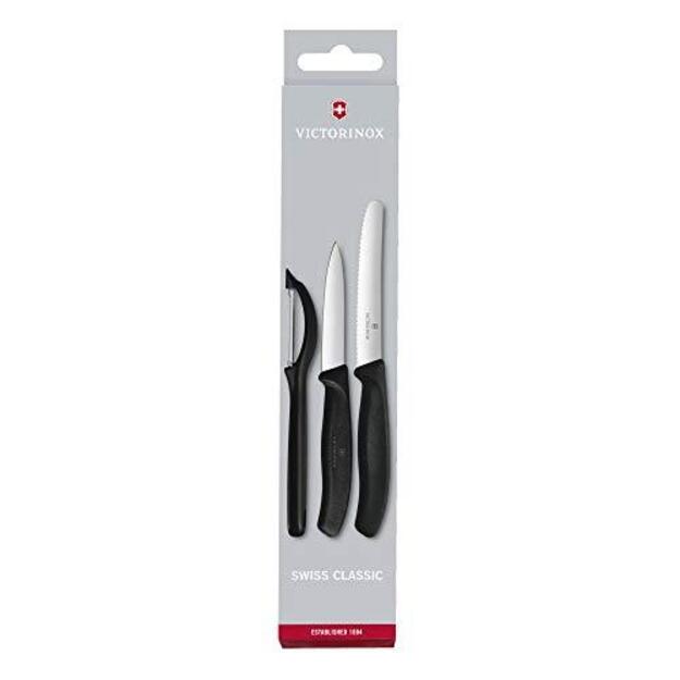 Victorinox Swiss Classic pjaustymo peilių rinkinys su skustuku, 3 dalys 6.7113.31