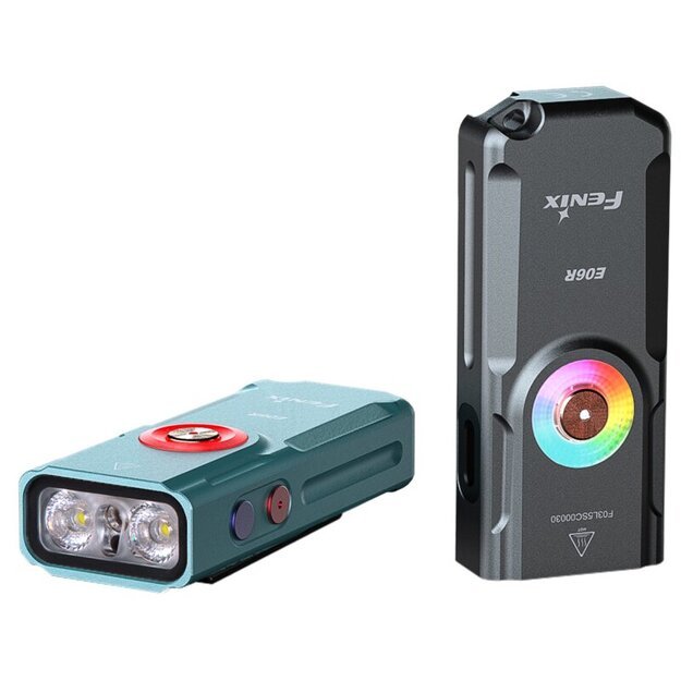 Fenix E06R žibintuvėlis: balta šviesa+ UV 365nm šviesa+ raudonas lazeris