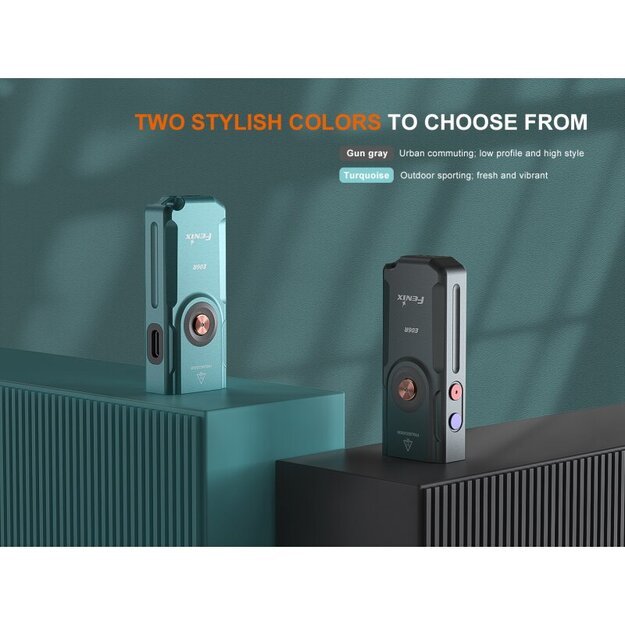 Fenix E06R žibintuvėlis: balta šviesa+ UV 365nm šviesa+ raudonas lazeris