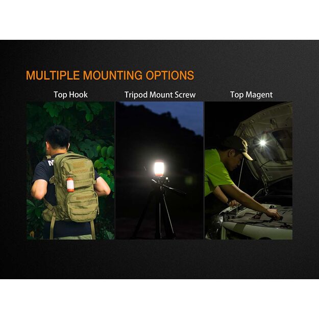 Fenix CL26R galinga turistinė lempa, juoda