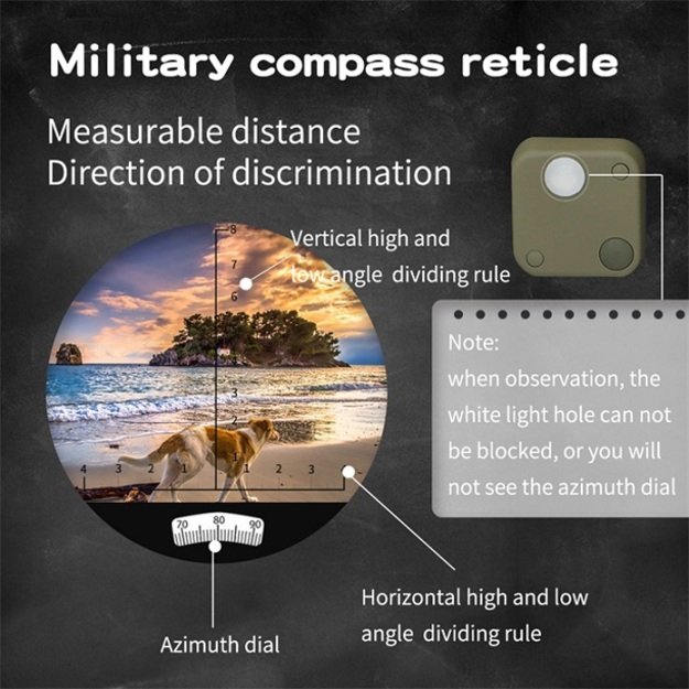 Professional binoculars with 2 rangefinders 7x50 IPX7