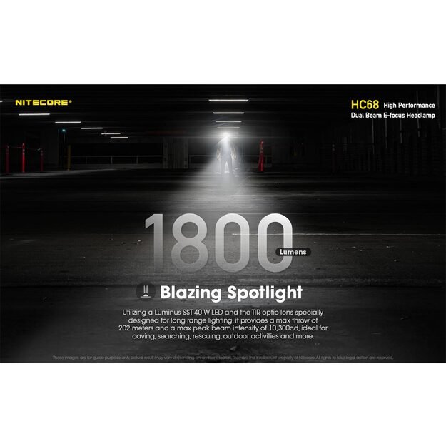 Nitecore HC68 žibintuvėlis