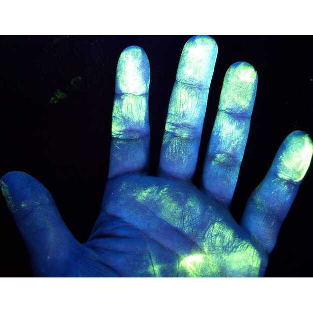 Prožektorius su balta ir ultravioletine šviesa su ZOOM fokusavimu