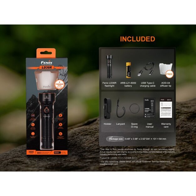 Fenix LD36R LED žibintuvėlis Juodas