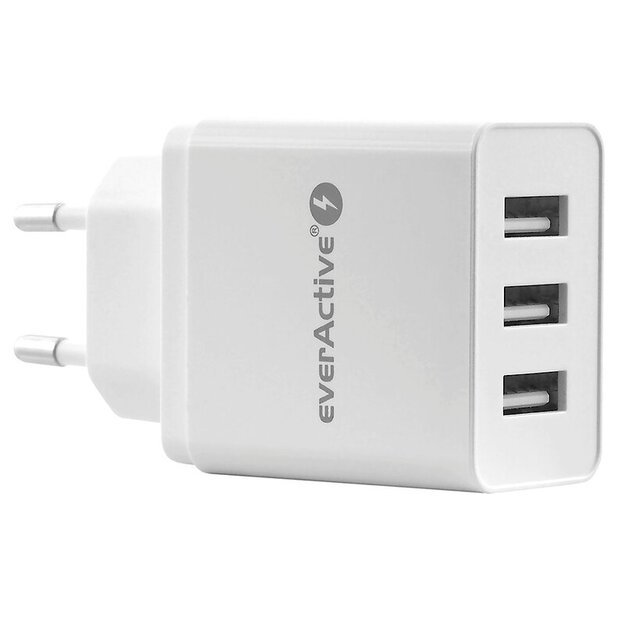 EverActive 5V 3.4A 3xUSB įkroviklis