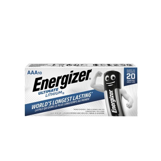 Energizer Ultimate Lithium AAA elementai, 10 vnt.