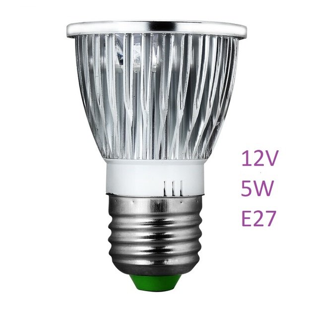 UV lempa 5W 12V E27 lizdas