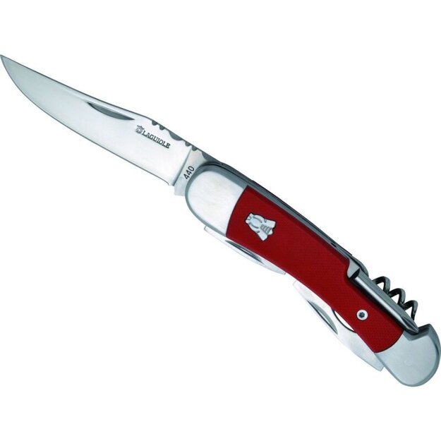 Laguiole daugiafunkcis peilis, raudona G10 rankena DUB216