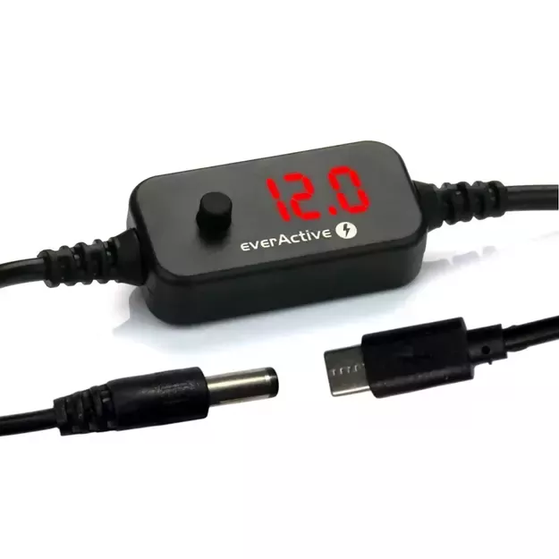 Universal power supply, voltage selector USB-C PD - DC 5V, 9V, 12V, 15V, 20V, 10 connectors, everActive AD-PD65