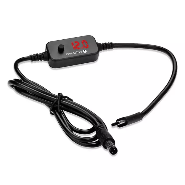 Universal power supply, voltage selector USB-C PD - DC 5V, 9V, 12V, 15V, 20V, 10 connectors, everActive AD-PD65