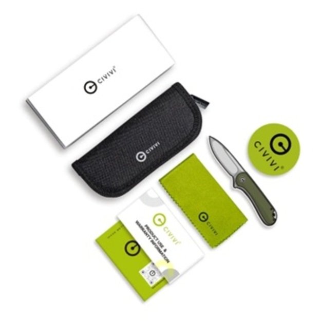 Civivi Mini Praxis sulenkiamas peilis, skaidri geltona rankena (C18026C-4)