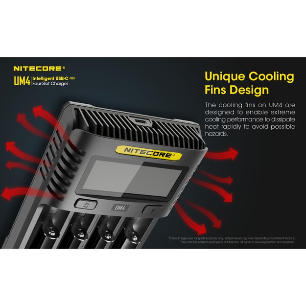 Nitecore UM4 USB įkroviklis