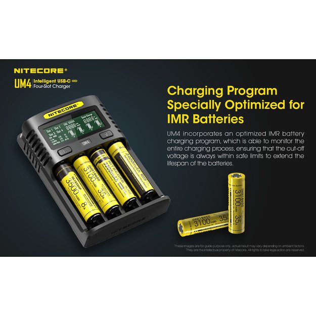 Nitecore UM4 USB įkroviklis