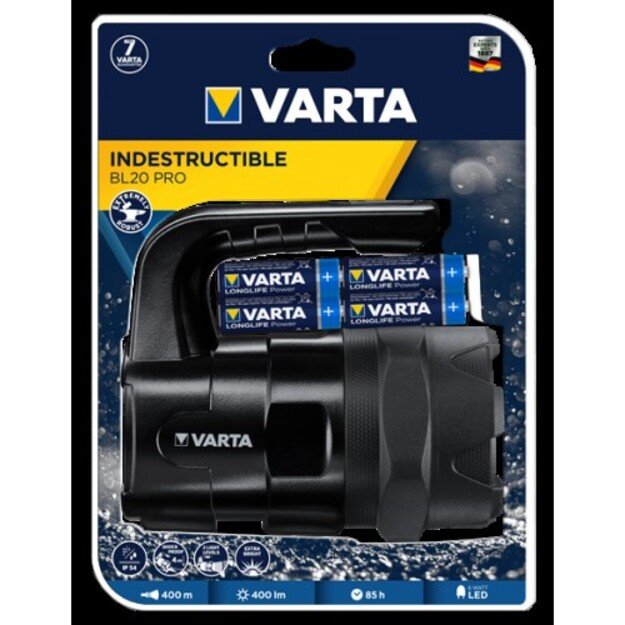 Ручной фонарь Varta INDESTRUCTIBLE BL20 PRO, черный 18751