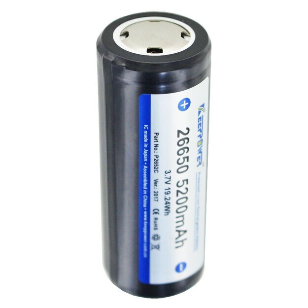 26650 5200mAh, Keeppower baterija su apsauga