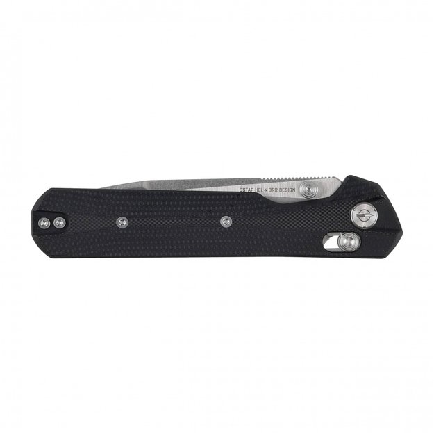 KNIVESPL The First CPM MagnaCut sulenkiamas peilis, juodas G10, Stonewashed/Satin