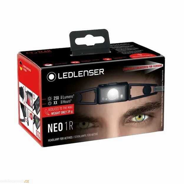 Ledlenser žibintuvėlis Neo 1R, JUODAS