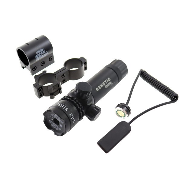 Lazerinis taikiklis oriniams šautuvams ir ASG, raudonas, su 20 mm bėgeliu