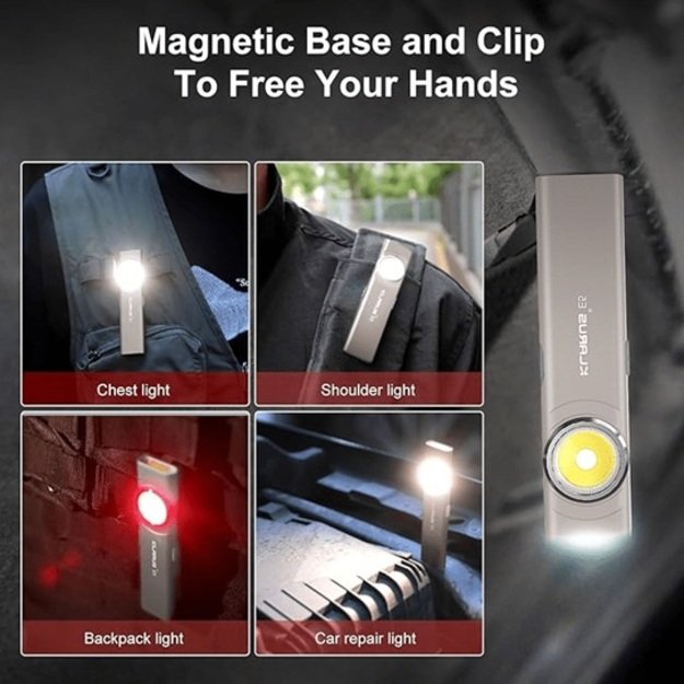 Магнитный EDC-фонарик KLARUS E5, бежевый