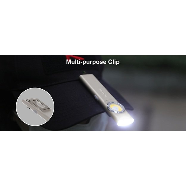 Магнитный EDC-фонарик KLARUS E5, бежевый