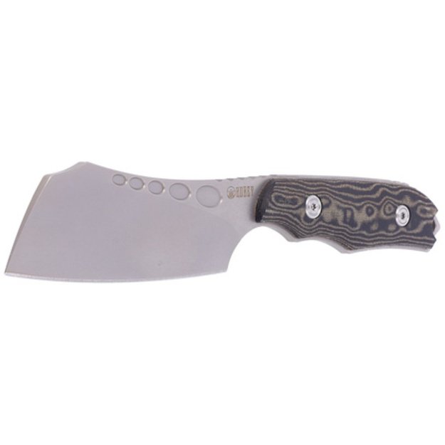Kubey fixed knife Aiden, Black Micarta, Sand Blasted D2 by Damiano Dall'Amico (KU341A)