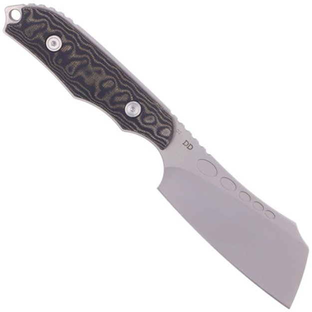 Kubey fixed knife Aiden, Black Micarta, Sand Blasted D2 by Damiano Dall'Amico (KU341A)
