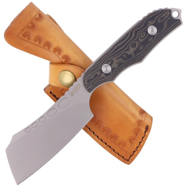 Kubey fixed knife Aiden, Black Micarta, Sand Blasted D2 by Damiano Dall'Amico (KU341A)