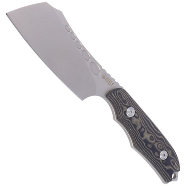Kubey fixed knife Aiden, Black Micarta, Sand Blasted D2 by Damiano Dall'Amico (KU341A)