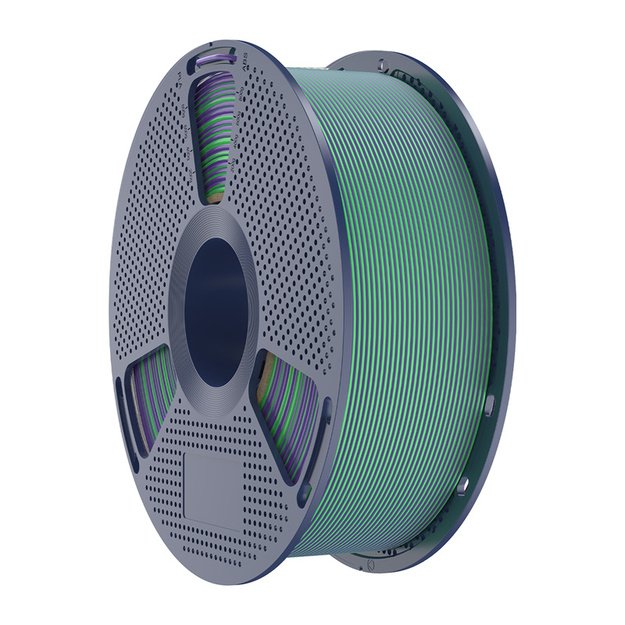 Sunlu PLA+ Silk Dual Color Filament (green and purple)