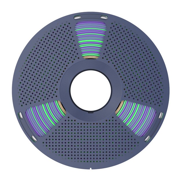 Sunlu PLA+ Silk Dual Color Filament (green and purple)