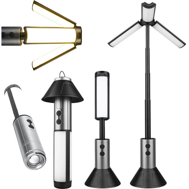 Teleskopinis žibintas USB