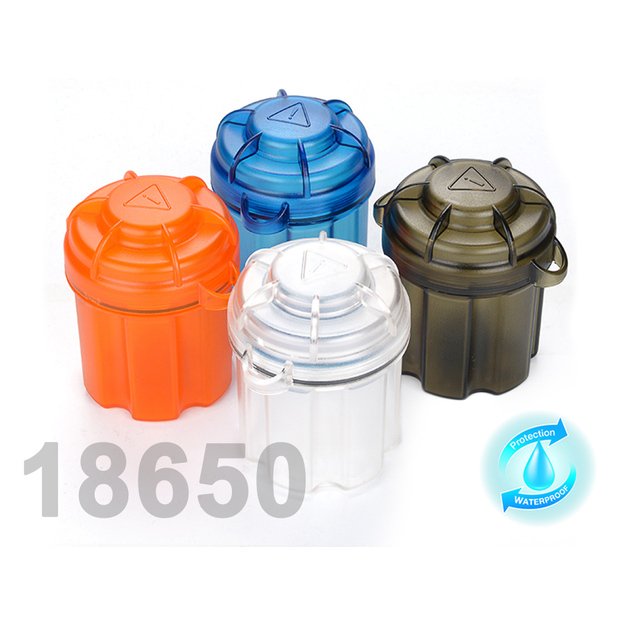 Waterproof storage box for 6x 18650 batteries