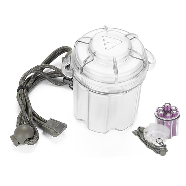 Waterproof storage box for 6x 18650 batteries