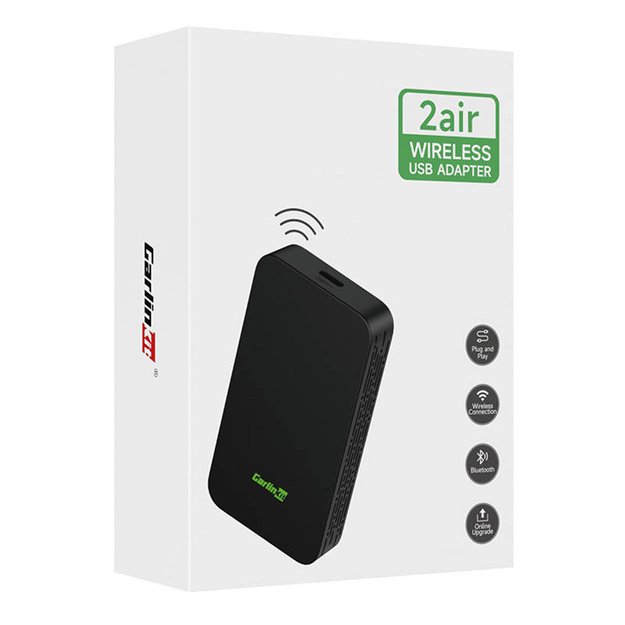 Carlinkit 2AIR belaidis adapteris Apple Carplay / Android Auto (juodas)