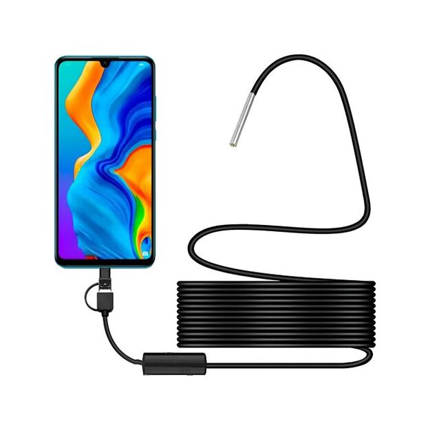 Портативный эндоскоп бороскоп для телефона 3.9мм HD, Type-C / USB