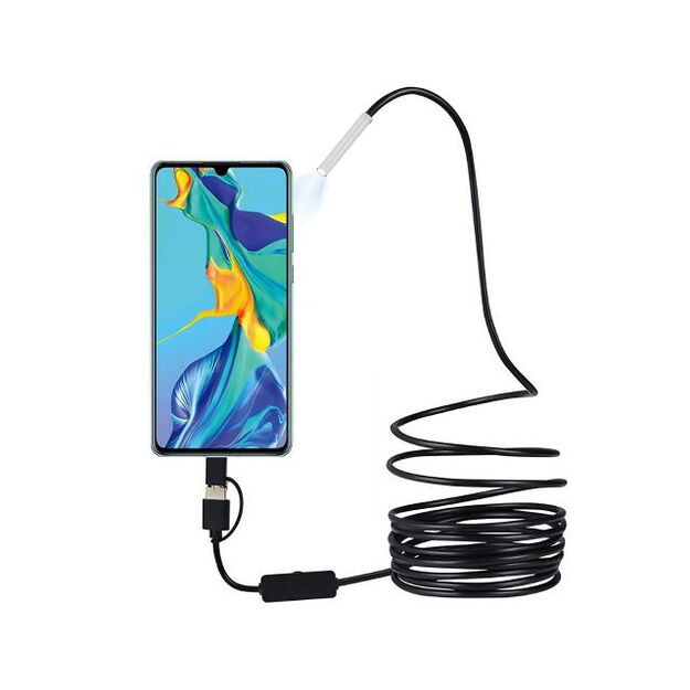 Портативный эндоскоп бороскоп для телефона 3.9мм HD, Type-C / USB