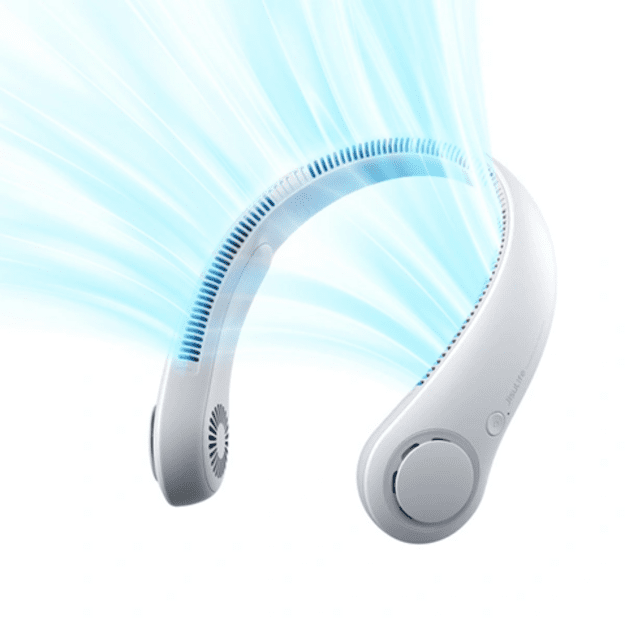 Jisulife Neck Fan 4 5000mAh nešiojamas USB kaklo ventiliatorius – pilkas