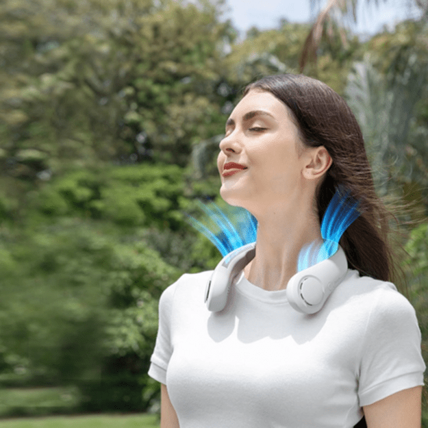 Jisulife Neck Fan 4 5000mAh nešiojamas USB kaklo ventiliatorius – pilkas