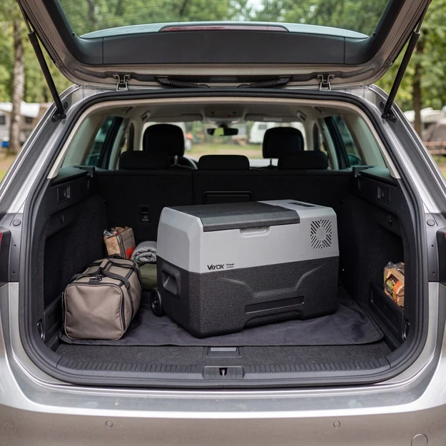 Kelioninis šaldytuvas 35L DC 12/24V AC 220-240V, vienos kameros, su ratukais, „Travel series VA-T35“, Vayox